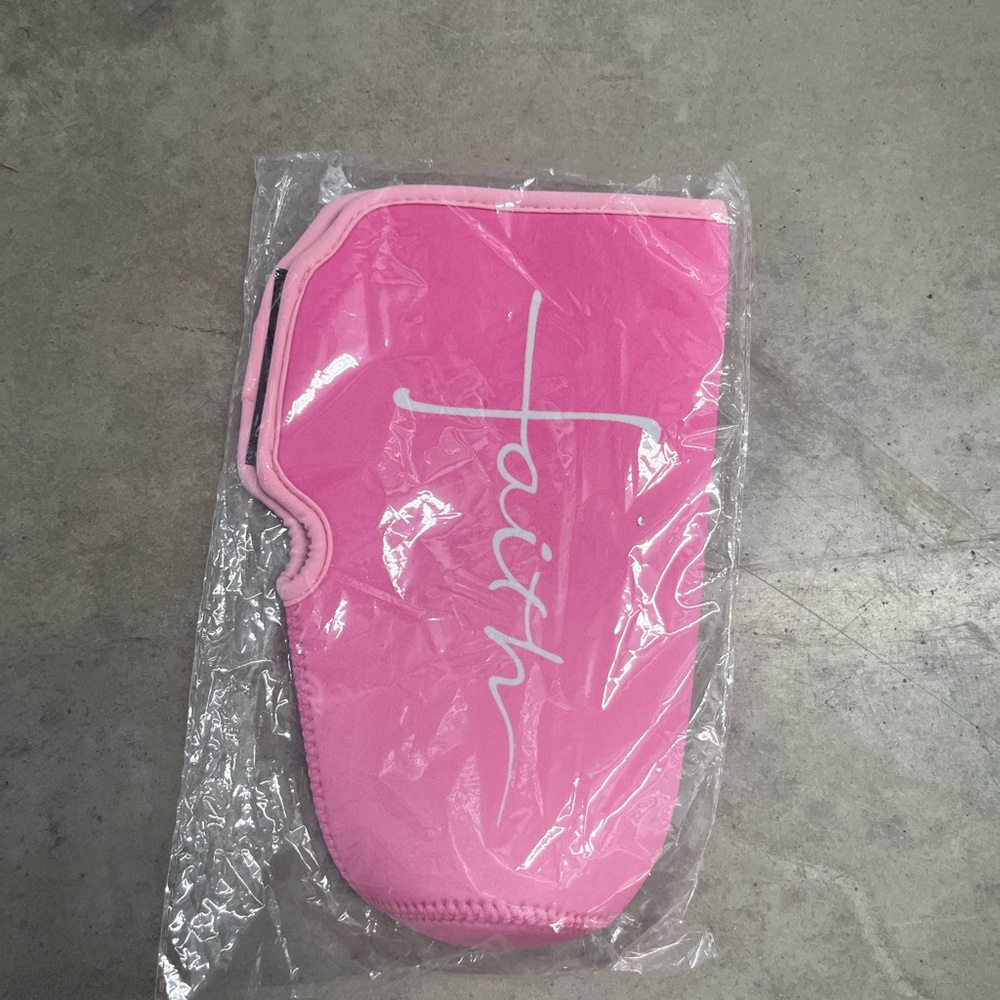Pink Faith 32 oz Tumbler Koozie Neoprene Insulated Drink Sleeve New